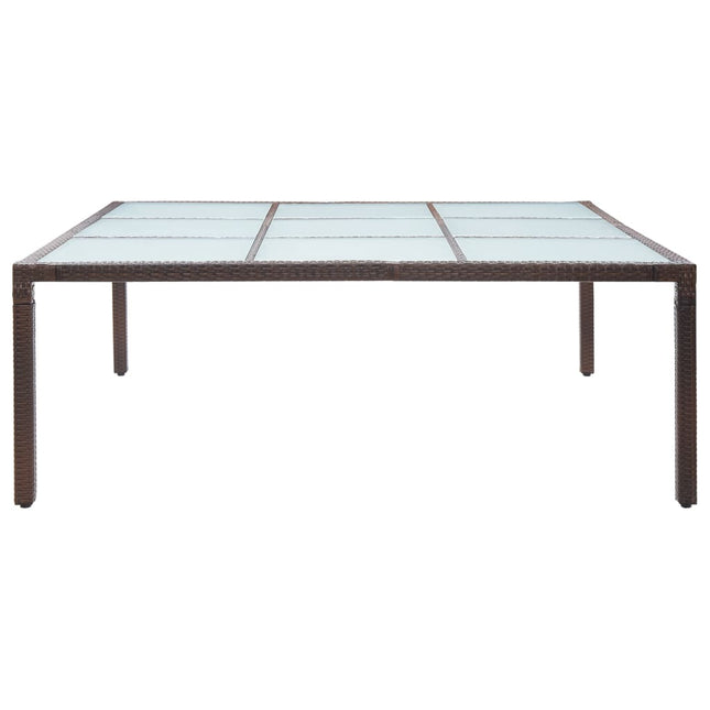 Tavolo da Giardino Marrone 200x200x74 cm in Polyrattan