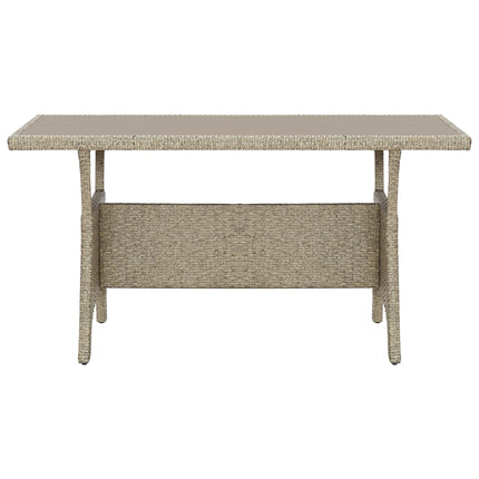 Tavolo da Giardino Grigio 130x70x66 cm in Polyrattan