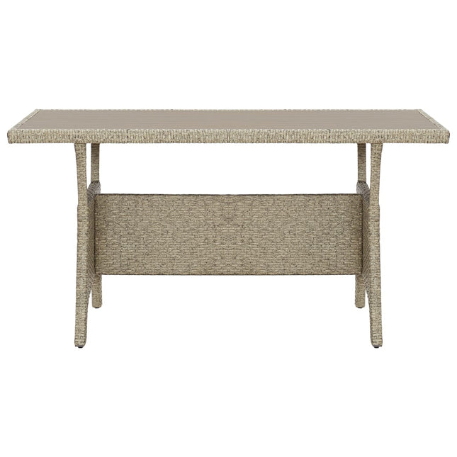 Tavolo da Giardino Grigio 130x70x66 cm in Polyrattan