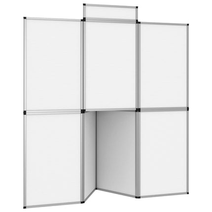 Parete Pieghevole 8 Pannelli con Tavolo 181x200 cm Bianco