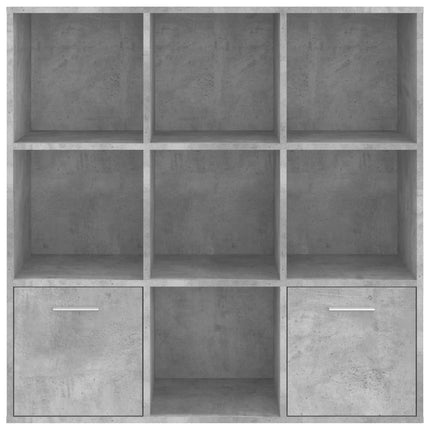 Libreria Grigio Cemento 98x30x98 cm in Legno Multistrato