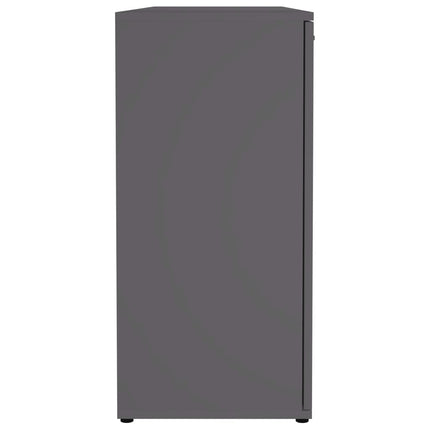 Credenza Grigia 120x35,5x75 cm in Legno Multistrato