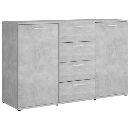 Credenza Grigio Cemento 120x35,5x75 cm in Legno Multistrato