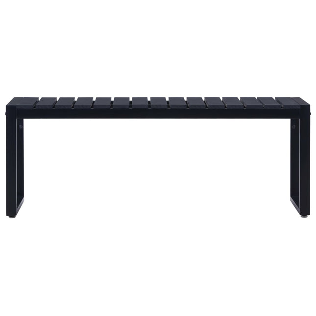 Panchina da Giardino 120,5 cm in Pannello PS Nero