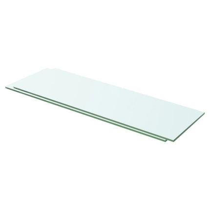 Mensole in Vetro Trasparente 2 pz 60x15 cm
