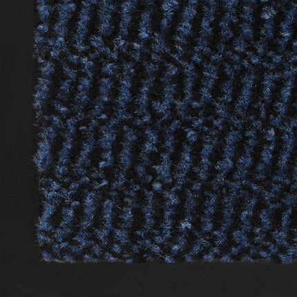 Tappeti Antipolvere 2 pz Rettangolari Trapuntati 80x120 cm Blu