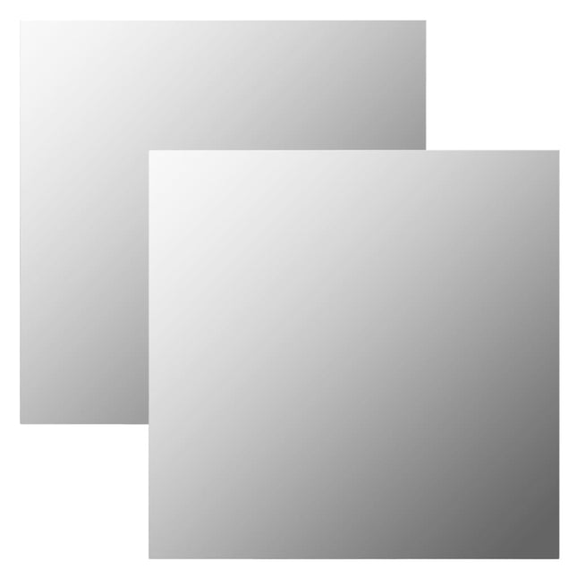 Specchi da Parete 2 pz 50x50 cm Quadrati in Vetro