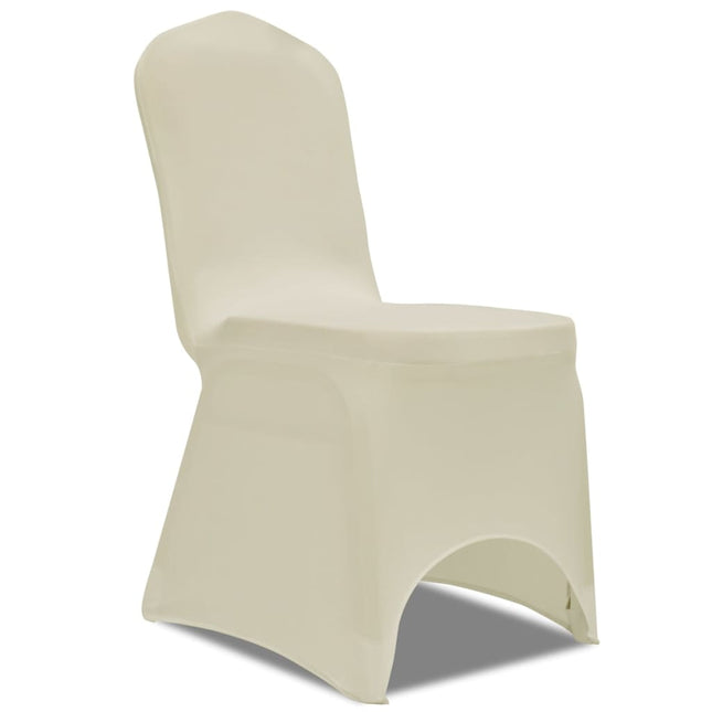 Coprisedie in Tessuto Elasticizzato Crema 18 pz