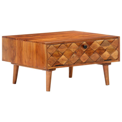 Tavolino da Caffè 68x68x38 cm in Legno Massello di Acacia