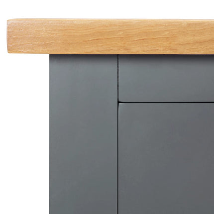 Credenza 110x33,5x70 cm in Legno Massello di Rovere