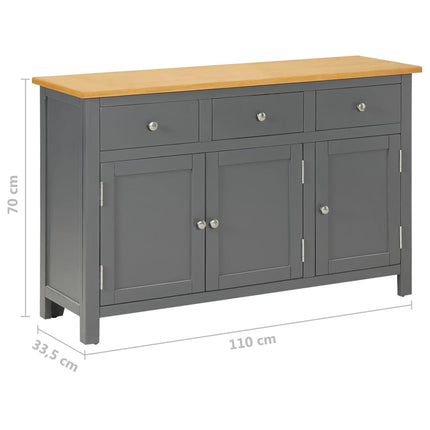 Credenza 110x33,5x70 cm in Legno Massello di Rovere