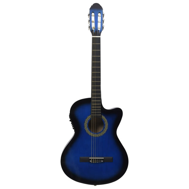 Chitarra Classica Western con Equalizzatore e 6 Corde Blu