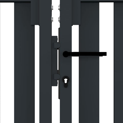 Cancello per Recinzione Doppio in Acciaio 306x250 cm Antracite