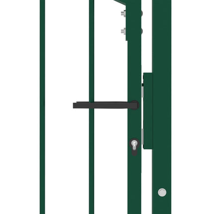 Cancello per Recinzione con Punte in Acciaio 100x150 cm Verde