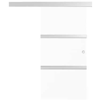 Porta Scorrevole Fermi Vetro ESG e Alluminio Argento 76x205 cm