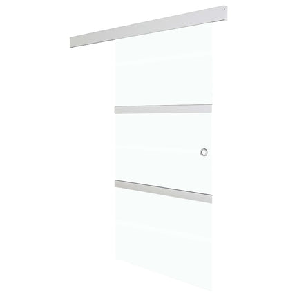 Porta Scorrevole con Fermi in Vetro ESG e Alluminio 76x205 cm