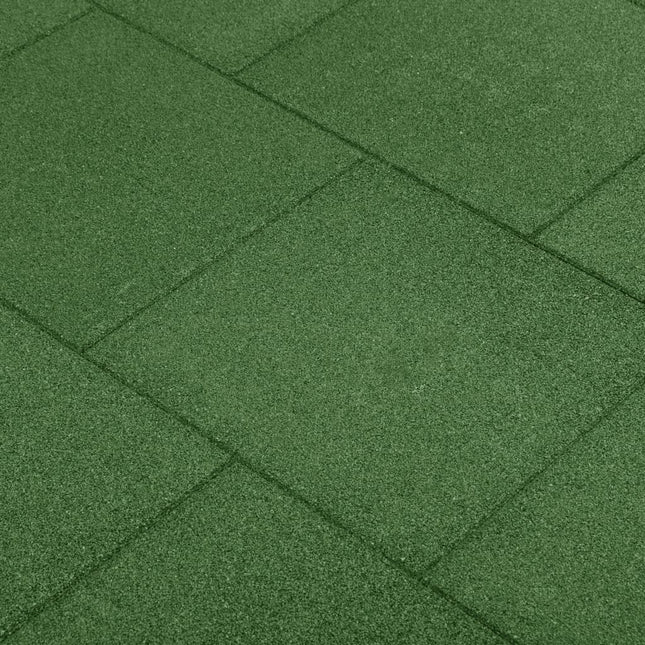 Piastrelle Anticaduta 12 pz in Gomma 50x50x3 cm Verde