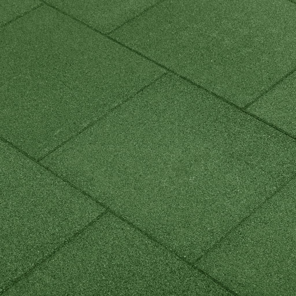 Piastrelle Anticaduta 18 pz in Gomma 50x50x3 cm Verde