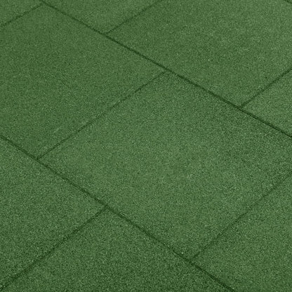 Piastrelle Anticaduta 18 pz in Gomma 50x50x3 cm Verde