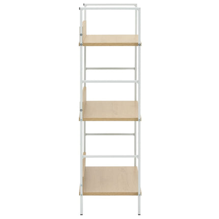 Scaffale Libri 3 Ripiani Rovere 60x27,6x90,5 Legno Multistrato