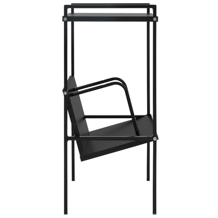 Scaffale Libri 2 Ripiani Nero 52x28x59 cm Legno Multistrato