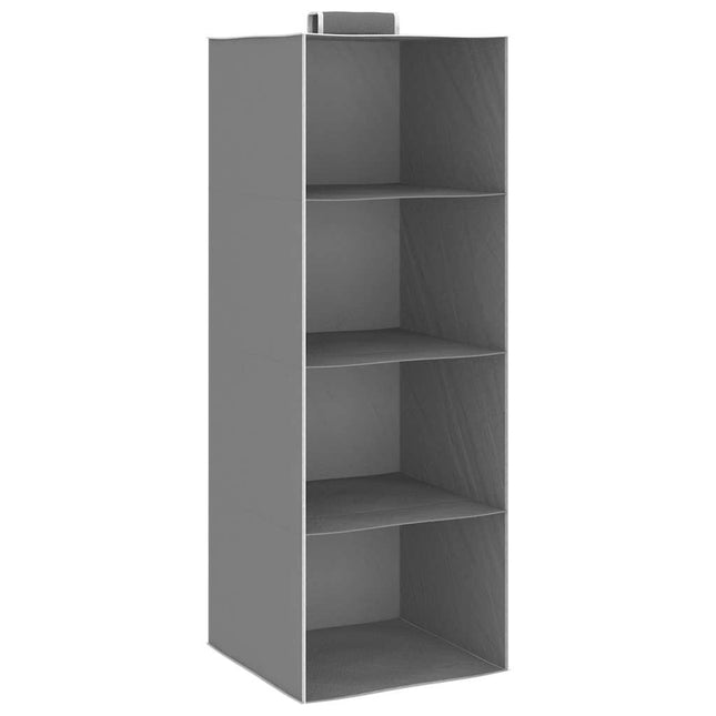 Organizer per Armadio da Appendere con 4 Ripiani 2 pz Tessuto