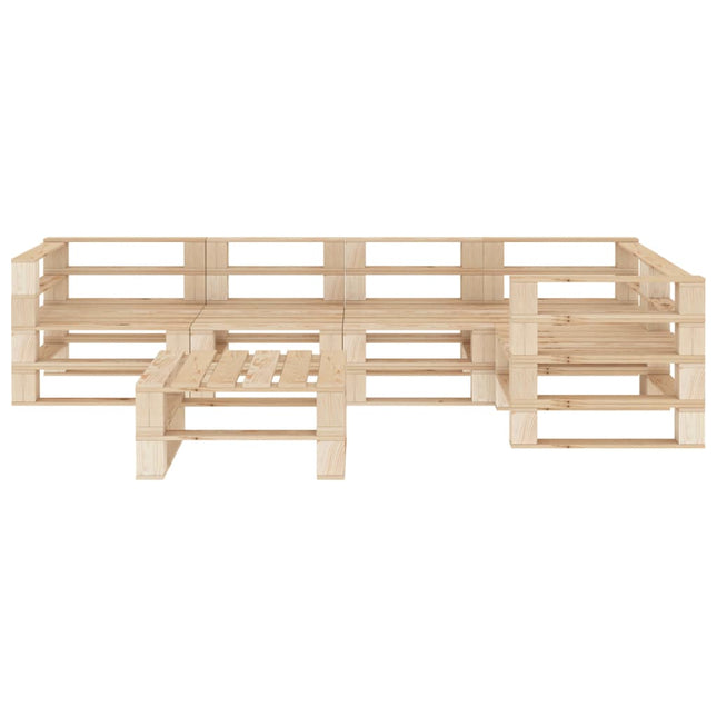 Set Divani da Giardino Pallet 6 pz in Legno