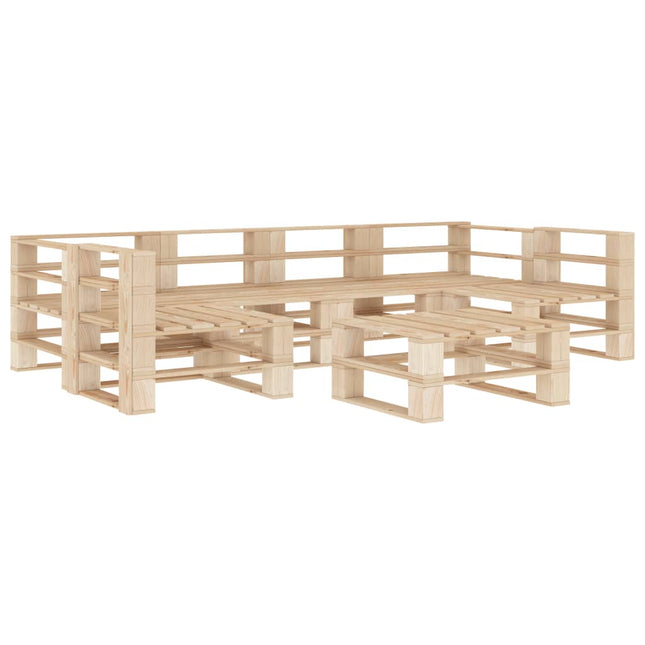 Set Divani da Giardino Pallet 7 pz in Legno