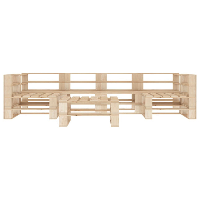 Set Divani da Giardino Pallet 7 pz in Legno