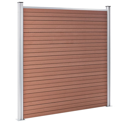 Pannelli Recinzione 4 Quadrati 1 Inclinato 792x186cm Marrone