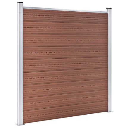 Pannelli Recinzione 9 Quadrati 1 Inclinato 1657x186cm Marrone