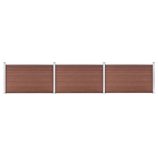 Pannello di Recinzione in WPC 526x106 cm Marrone