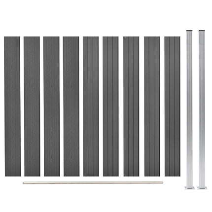 Pannello Recinzione in WPC 180x187 cm Grigio