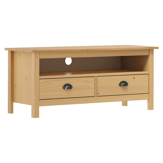 Mobile Porta TV Hill Marrone ambra 110x40x47 cm Legno di Pino