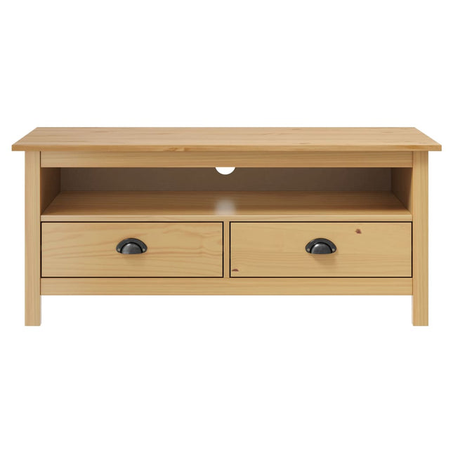 Mobile Porta TV Hill Marrone ambra 110x40x47 cm Legno di Pino