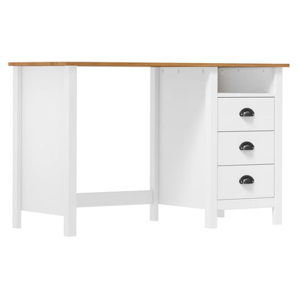 Scrivania Hill con 3 Cassetti 120x50x74 cm Massello di Pino