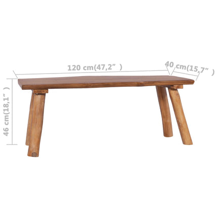 Panchina da Giardino 120 cm in Legno Massello di Teak