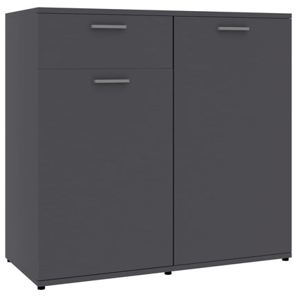 Credenza Grigia 80x36x75 cm in Legno Multistrato