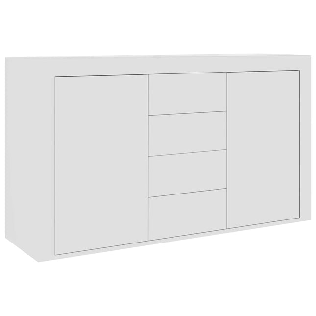 Credenza Bianca 120x36x69 cm in Legno Multistrato