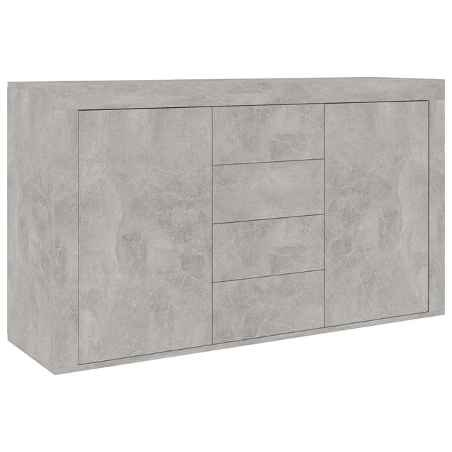 Credenza Grigio Cemento 120x36x69 cm in Legno Multistrato