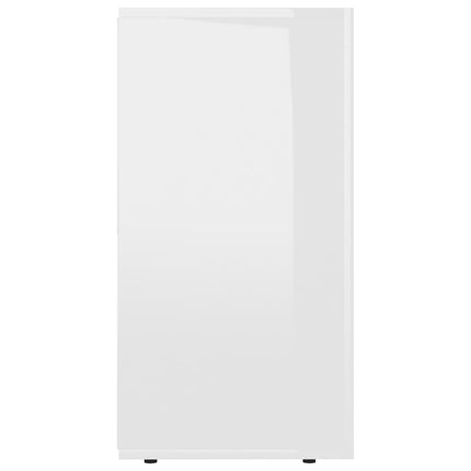 Credenza Bianco Lucido 120x36x69 cm in Legno Multistrato