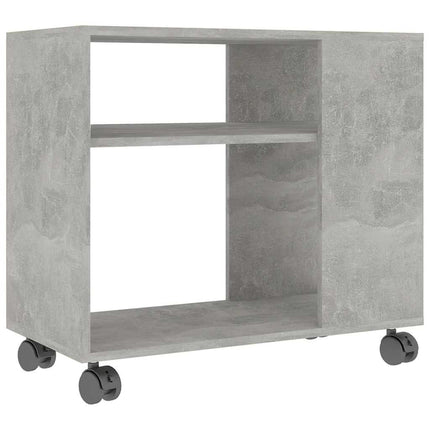 Tavolino Grigio Cemento 70x35x55 cm in Legno Multistrato