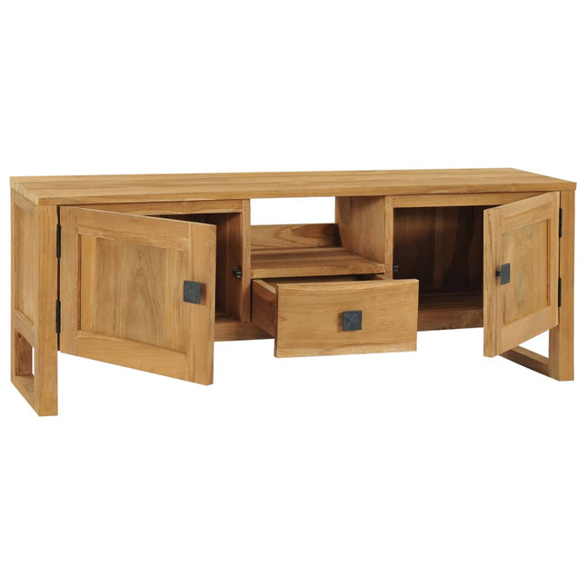 Mobile Porta TV 120x32x45 cm in Legno Massello di Teak