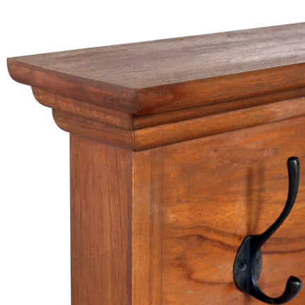 Appendiabiti a Parete 70x10x20 cm in Legno Massello di Teak