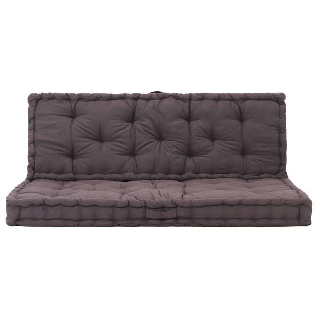 Cuscini per Pallet e Pavimento 2 pz in Cotone Antracite