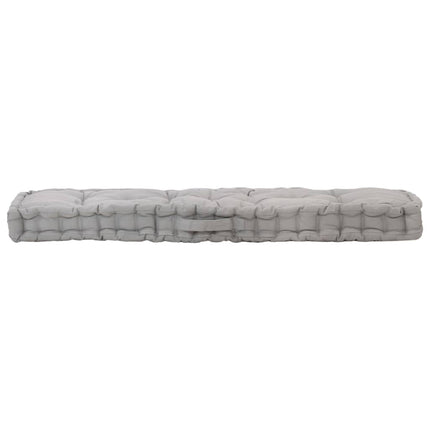 Cuscini per Pallet e Pavimento 2 pz in Cotone Grigio