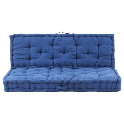 Cuscini per Pallet e Pavimento 2 pz in Cotone Blu Chiaro