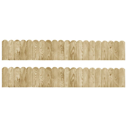 Rotoli di Bordura 2 pz 120 cm in Legno di Pino impregnato