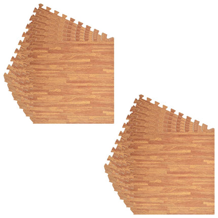 Tappetino a Incastro 12 pz Venature Legno 4,32 ÃƒÂ£Ã…Â½Ã‚Â¡ Schiuma EVA