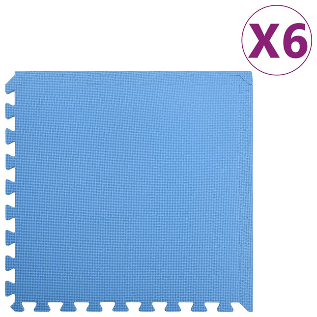 Tappetino a Incastro 6 pz 2,16 mÂ² in Schiuma EVA Blu